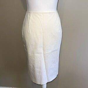 Women’s Elie Tahari Pencil Skirt MIDI White‎ Size 2 Classic Sleak Elegant Bridal